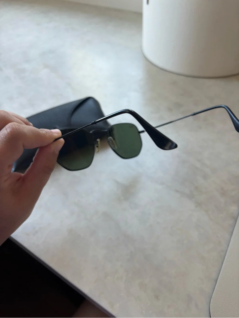 Ray-Ban Black Sunglasses Case with Matching Black Sunglass Frame